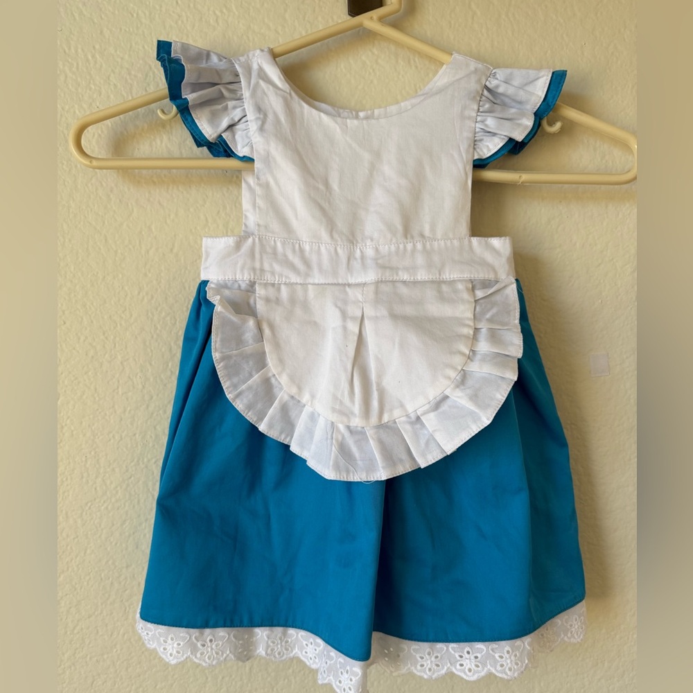 Alice in wonderland Blue and White Ruffled Dress